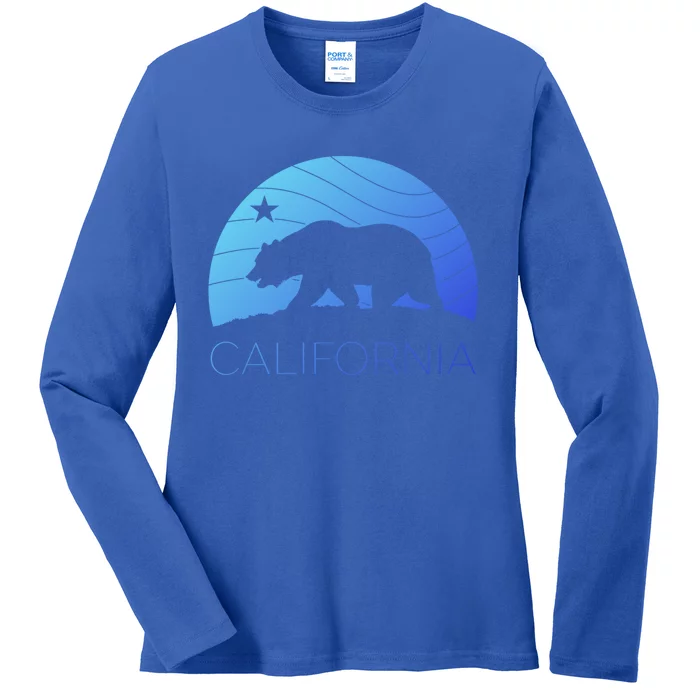 Retro California Bear Vintage Beach Cali Pride Surf 70s 80s Meaningful Gift Ladies Long Sleeve Shirt