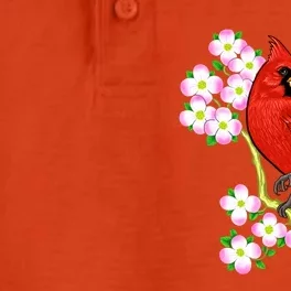 Red Cardinal Bird Dogwood Flower North Carolina Virginia Great Gift Dry Zone Grid Performance Polo