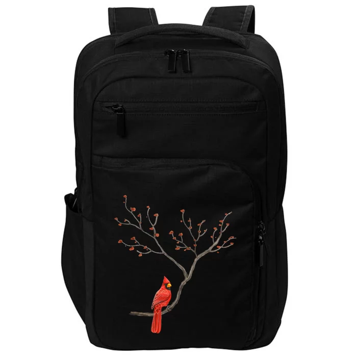 Red Cardinal Bird Lovers Birdwatching Birding Vintage Meaningful Gift Impact Tech Backpack