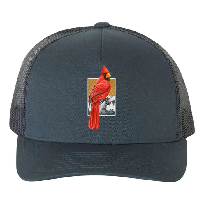 Red Cardinal Bird Watcher Bird Watching Vintage Nature Bird Gift Yupoong Adult 5-Panel Trucker Hat