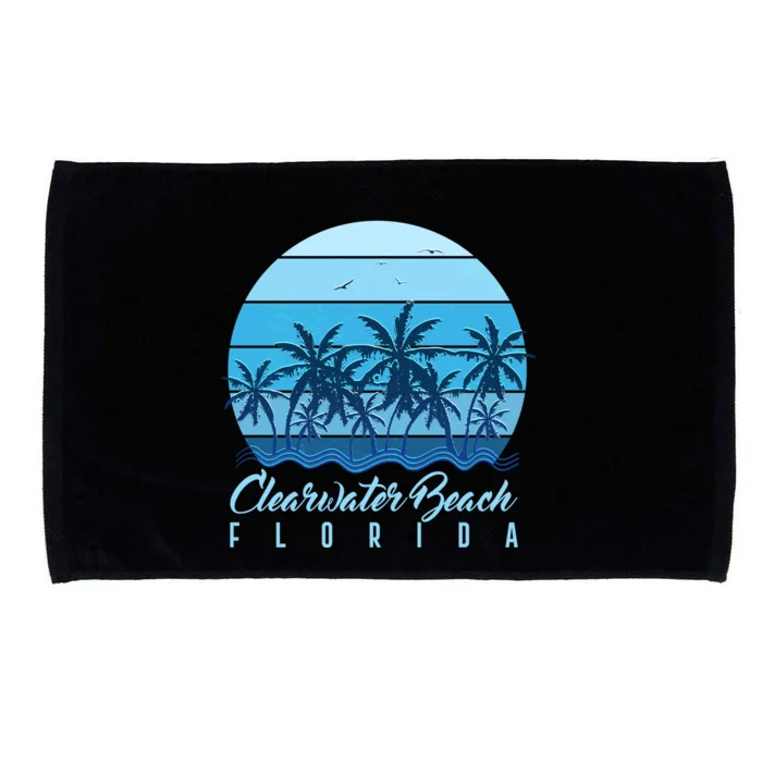 Retro Clearwater Beach Florida Microfiber Hand Towel