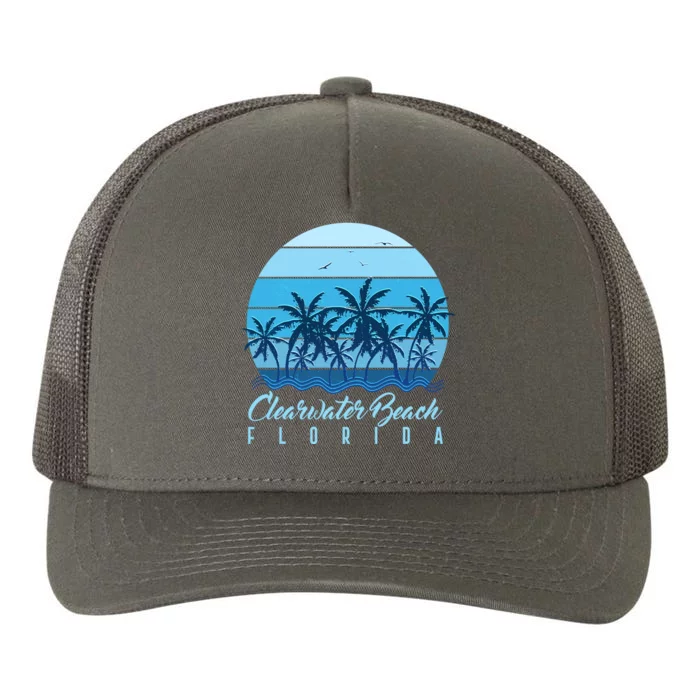 Retro Clearwater Beach Florida Yupoong Adult 5-Panel Trucker Hat