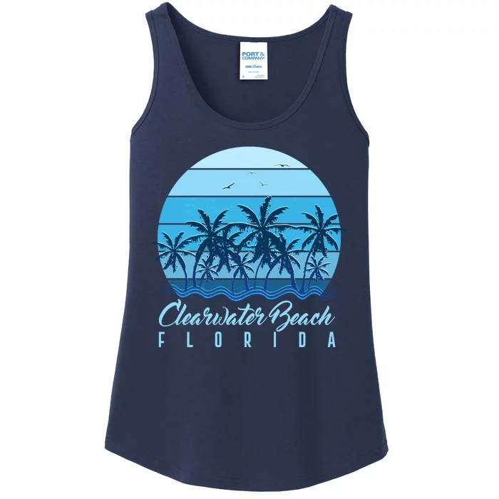 Retro Clearwater Beach Florida Ladies Essential Tank