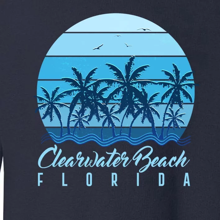 Retro Clearwater Beach Florida Toddler Sweatshirt