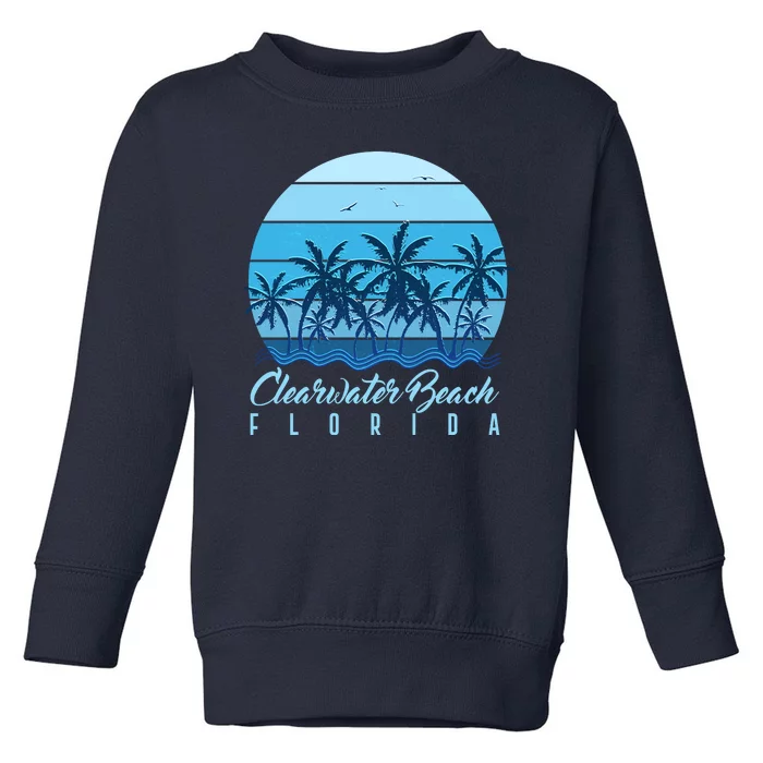 Retro Clearwater Beach Florida Toddler Sweatshirt