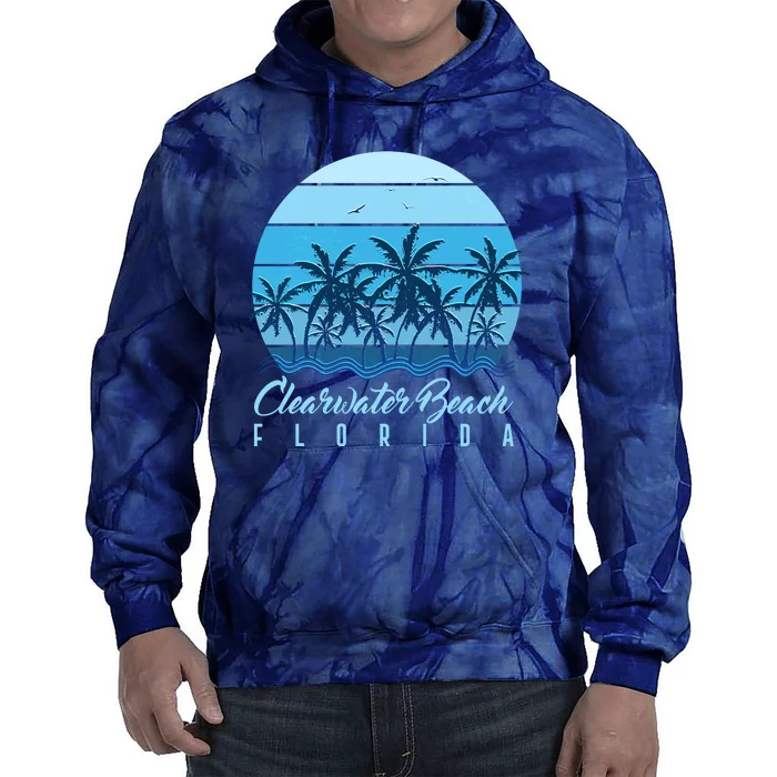 Retro Clearwater Beach Florida Tie Dye Hoodie