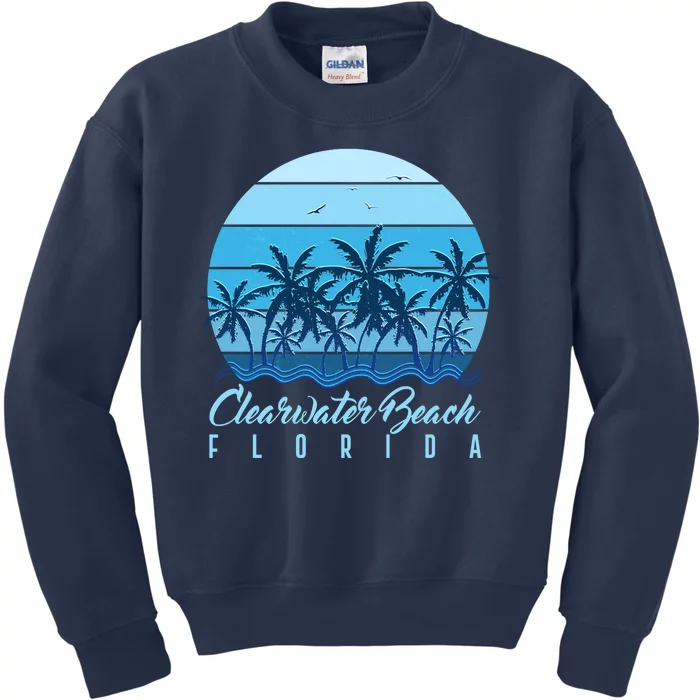 Retro Clearwater Beach Florida Kids Sweatshirt