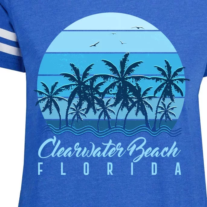 Retro Clearwater Beach Florida Enza Ladies Jersey Football T-Shirt