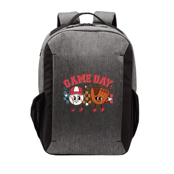 Retro Cartoon Baseball Game Day Vector Backpack