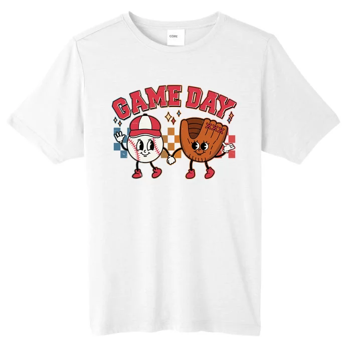 Retro Cartoon Baseball Game Day ChromaSoft Performance T-Shirt