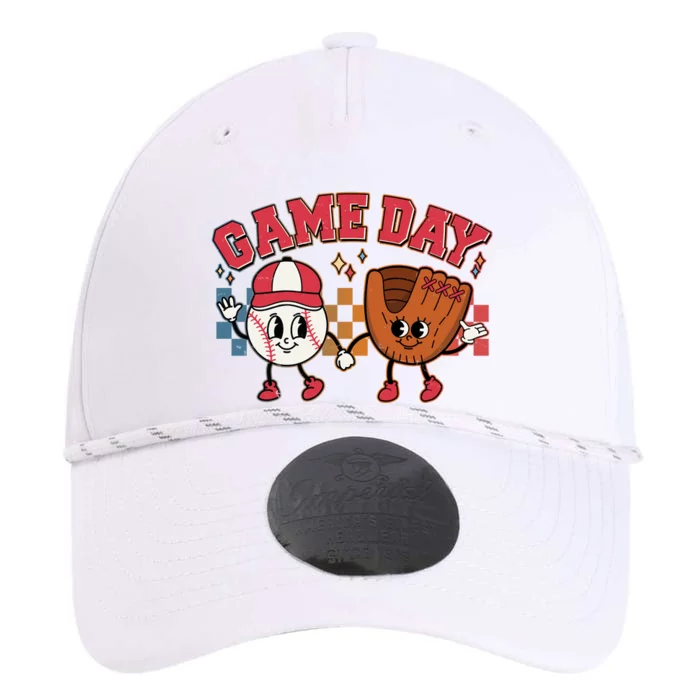 Retro Cartoon Baseball Game Day Performance The Dyno Cap