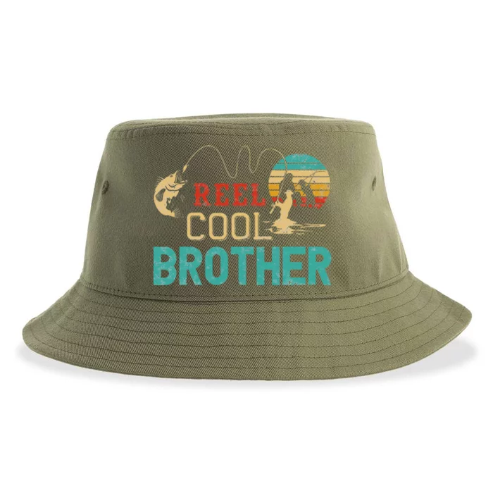 Reel Cool Brother Fishing Father’s Day Gift For Brother Sustainable Bucket Hat