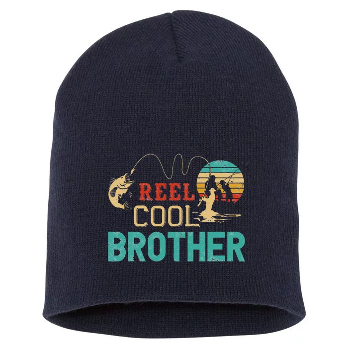 Reel Cool Brother Fishing Father’s Day Gift For Brother Short Acrylic Beanie