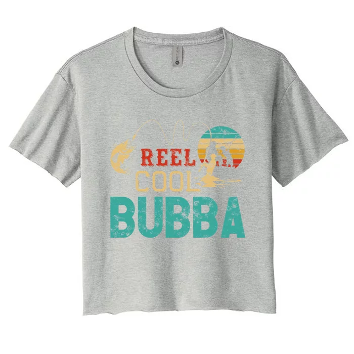 Reel Cool Bubba Fishing Father’s Day Gift Fisherman Brother Women's Crop Top Tee