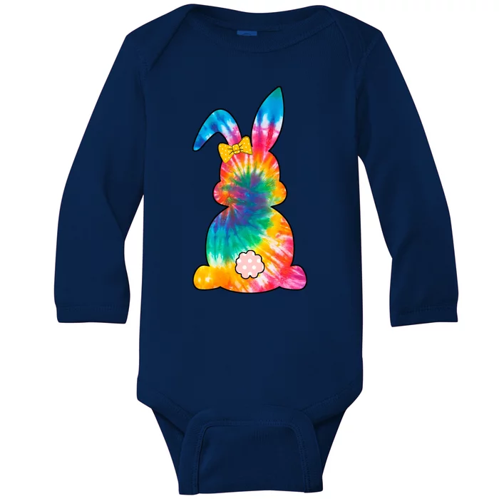 Rainbow Colorful Bunny Baby Long Sleeve Bodysuit