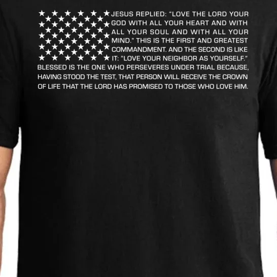 Religious Christianity Bible Verse USA American Flag Pajama Set