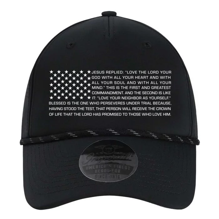 Religious Christianity Bible Verse USA American Flag Performance The Dyno Cap