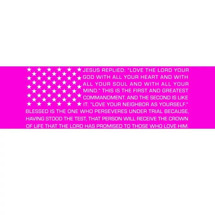 Religious Christianity Bible Verse USA American Flag Bumper Sticker