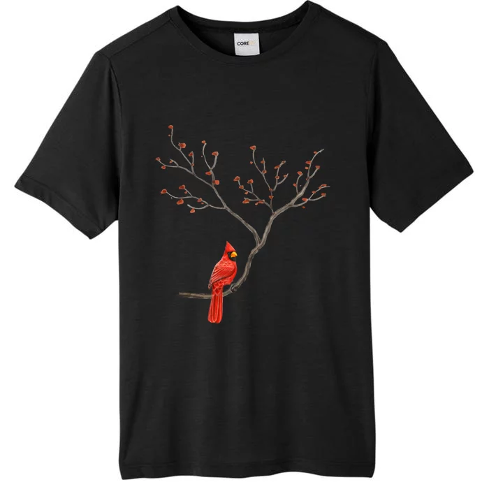 Red Cardinal Bird Lovers Birdwatching Birding Vintage ChromaSoft Performance T-Shirt