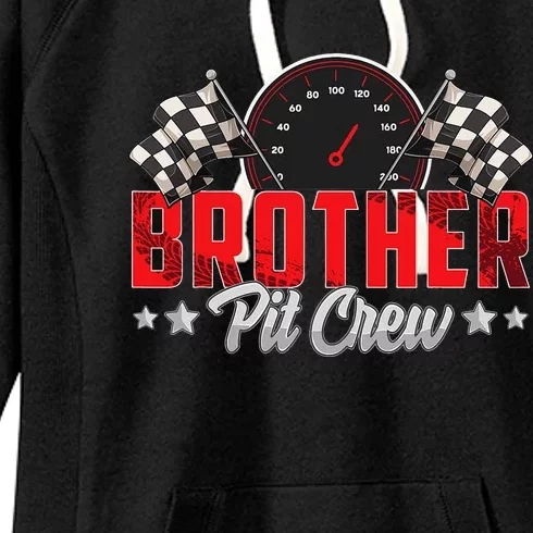 Race Car Birthday Party Racing Family Brother Pit Crew Women's Fleece Hoodie