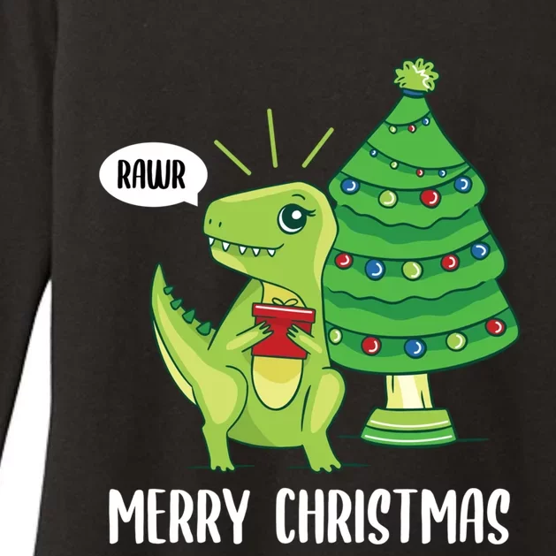 Rawr Christmas Baby Dinosaur Lover Xmas Trex Paleontology Funny Gift Womens CVC Long Sleeve Shirt