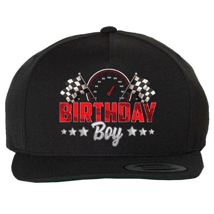 Race Car Birthday Party Racing Family Birthday Boy Pit Crew Wool Snapback Cap