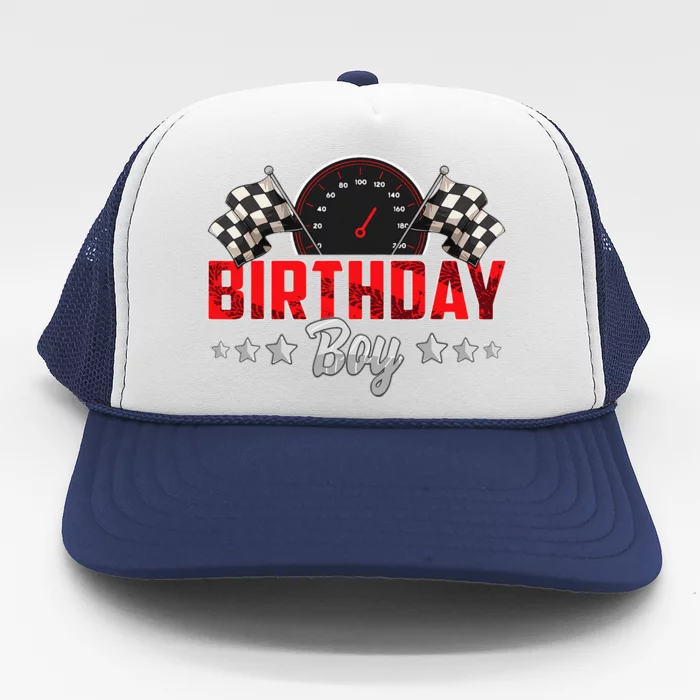 Race Car Birthday Party Racing Family Birthday Boy Pit Crew Trucker Hat