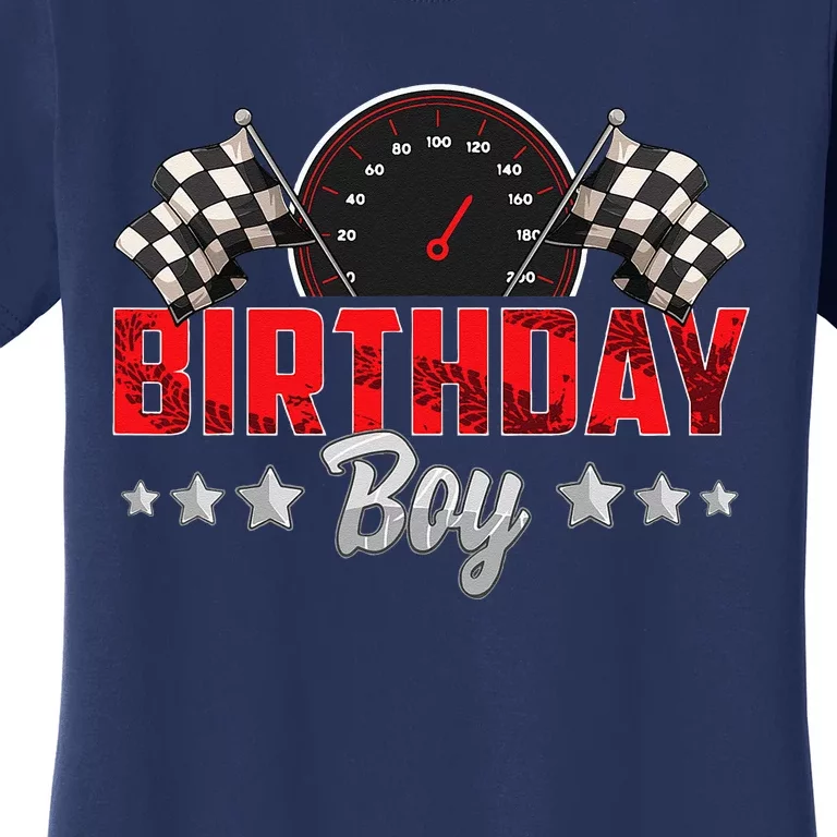 Race Car Birthday Party Racing Family Birthday Boy Pit Crew Women's T-Shirt