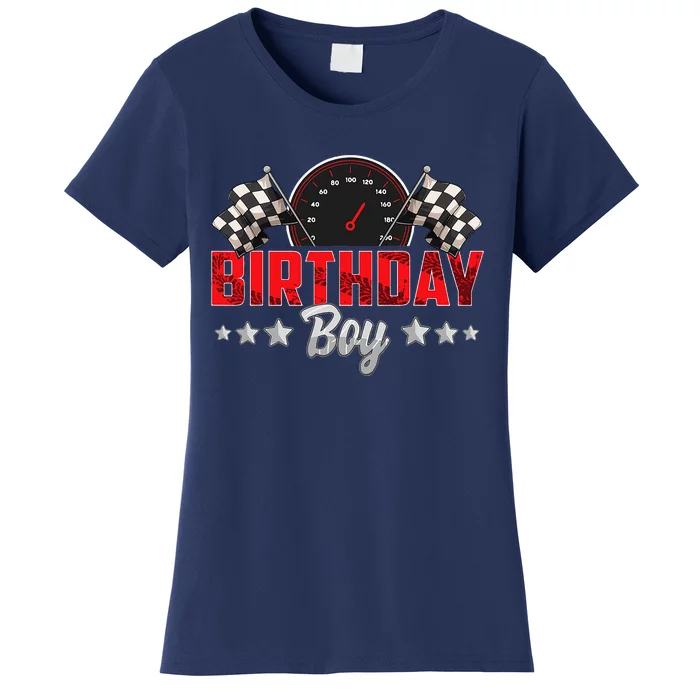 Race Car Birthday Party Racing Family Birthday Boy Pit Crew Women's T-Shirt