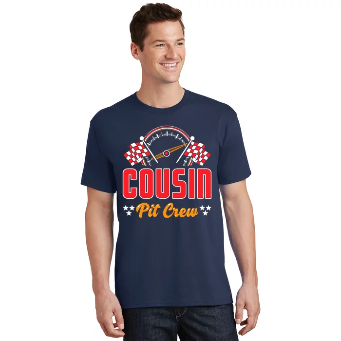 Race Car Birthday Party Matching Family Cousin Pit Crew T-Shirt