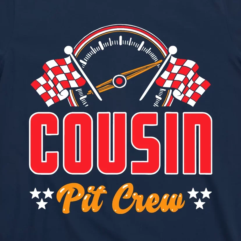 Race Car Birthday Party Matching Family Cousin Pit Crew T-Shirt