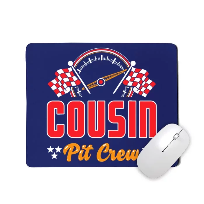 Race Car Birthday Party Matching Family Cousin Pit Crew Mousepad