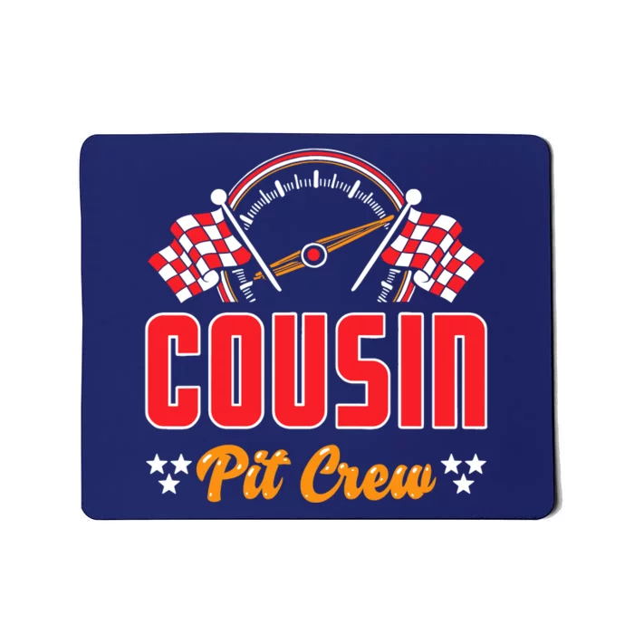 Race Car Birthday Party Matching Family Cousin Pit Crew Mousepad