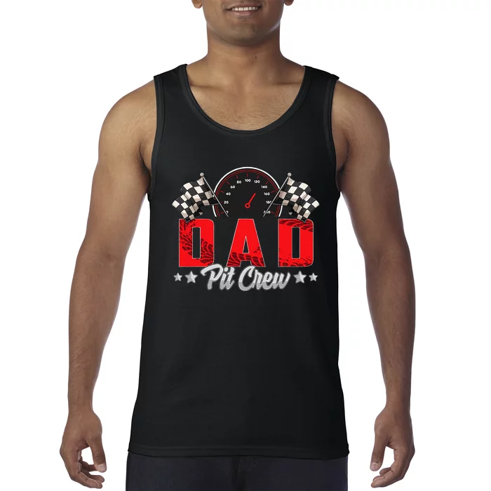 Race Car Birthday Party Racing Family Dad Pit Crew Tank Top