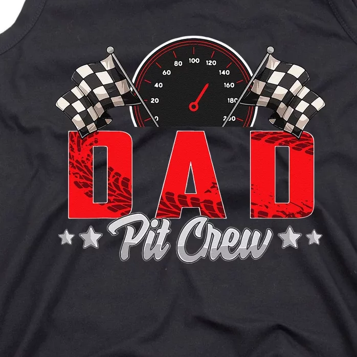 Race Car Birthday Party Racing Family Dad Pit Crew Tank Top