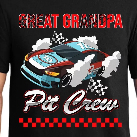 Race Car Birthday Party Racing Family Great Grandpa Pit Crew Pajama Set