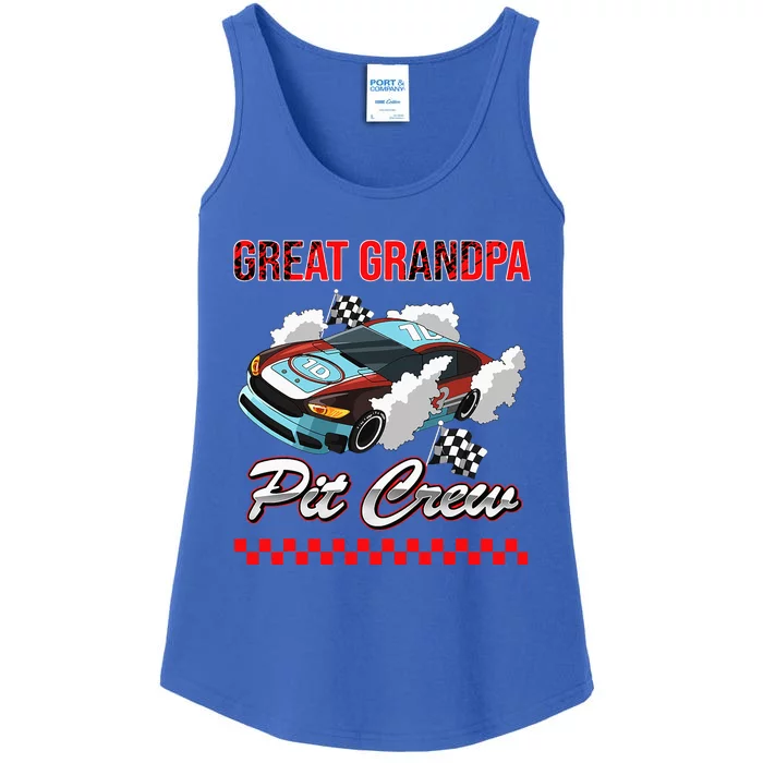 Race Car Birthday Party Racing Family Great Grandpa Pit Crew Ladies Essential Tank