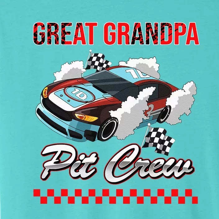 Race Car Birthday Party Racing Family Great Grandpa Pit Crew ChromaSoft Performance T-Shirt