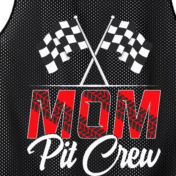 Race Car Birthday Party Racing Family Mom Pit Crew Mesh Reversible Basketball Jersey Tank