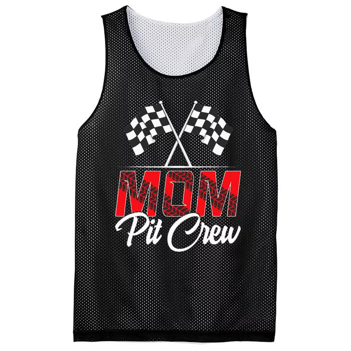 Race Car Birthday Party Racing Family Mom Pit Crew Mesh Reversible Basketball Jersey Tank