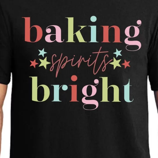 Retro Christmas Baking Spirits Bright Christmas Cookie Funny Gift Pajama Set