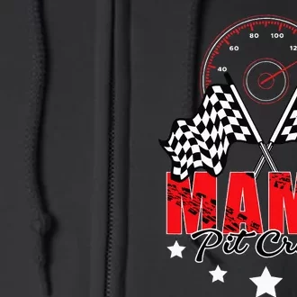 Race Car Birthday Party Racing Family Mama Pit Crew Funny Full Zip Hoodie