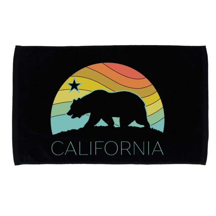 Retro California Bear Vintage Beach Microfiber Hand Towel