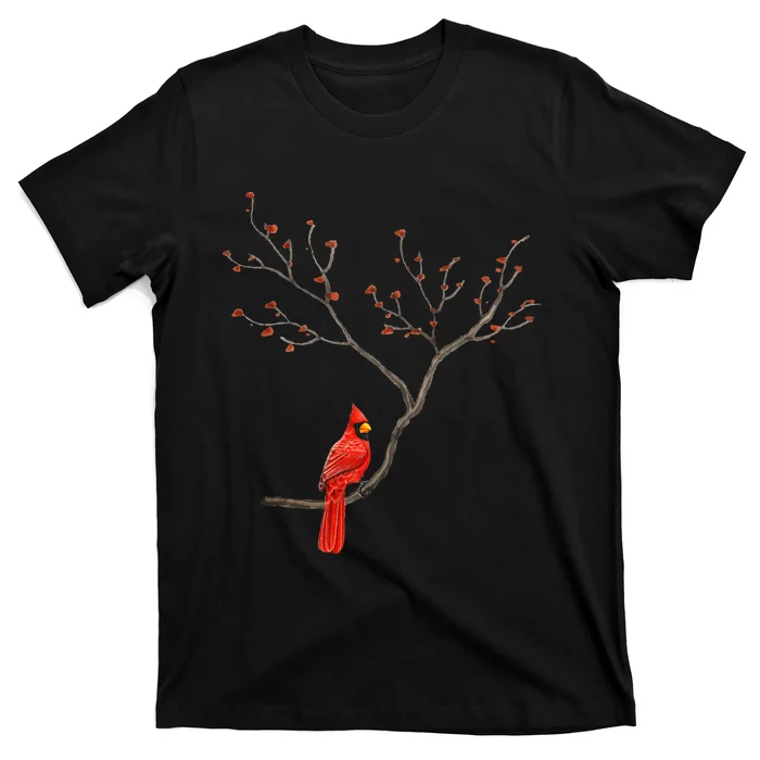 Red Cardinal Bird Lovers Birdwatching Birding T-Shirt