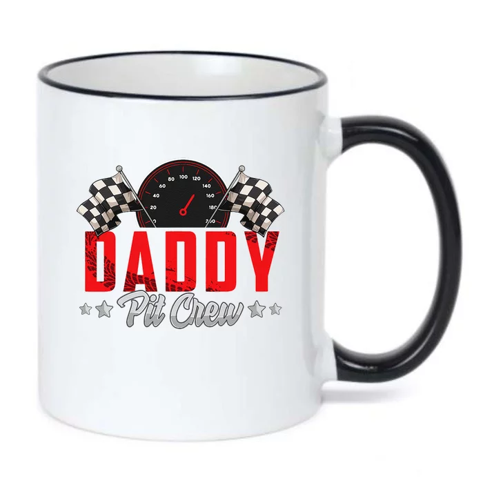 Race Car Birthday Party Racing Family Daddy Pit Crew Black Color Changing Mug