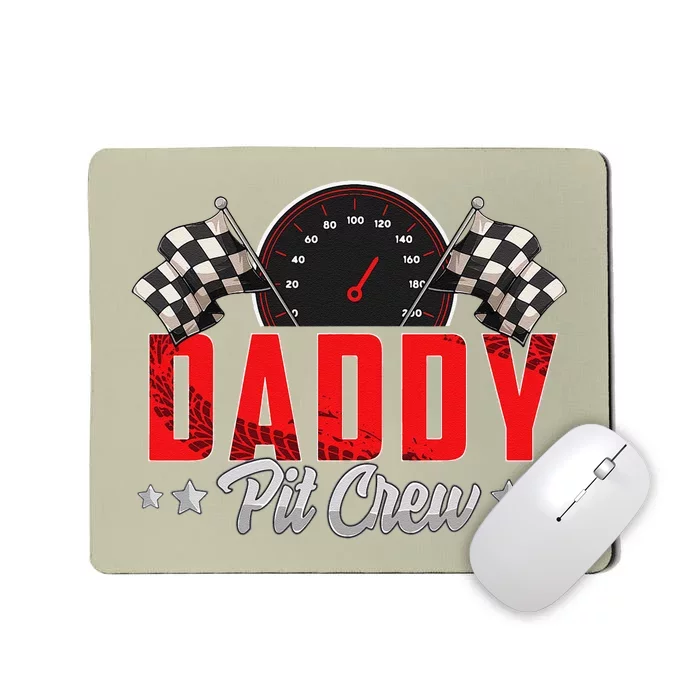 Race Car Birthday Party Racing Family Daddy Pit Crew Mousepad