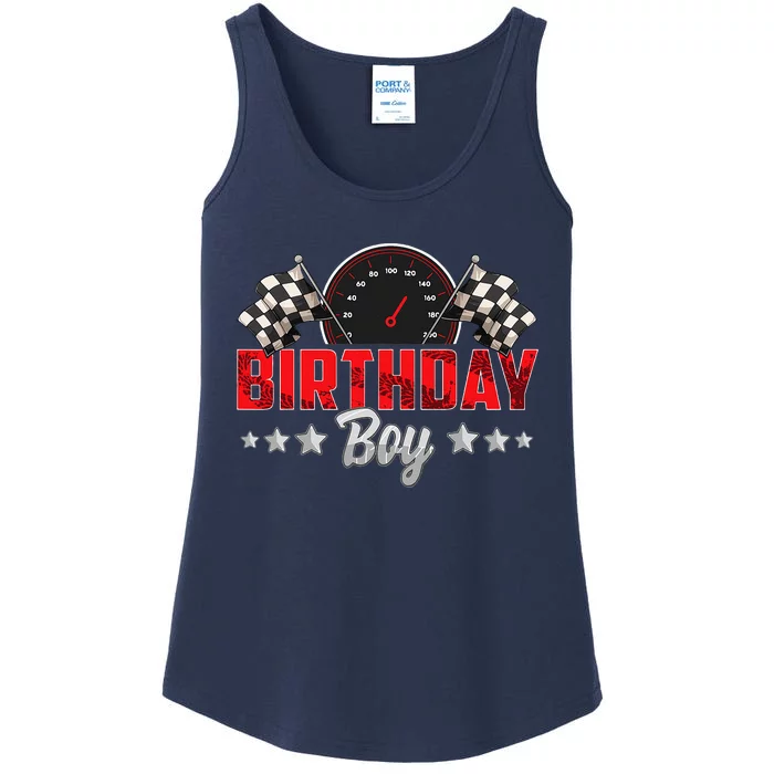 Race Car Birthday Party Racing Family Birthday Boy Pit Crew Ladies Essential Tank