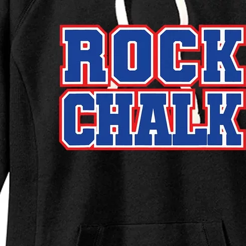 Rock Chalk Blue & Red Apparel Cool & Classic Rock Chalk Gear Women's Fleece Hoodie