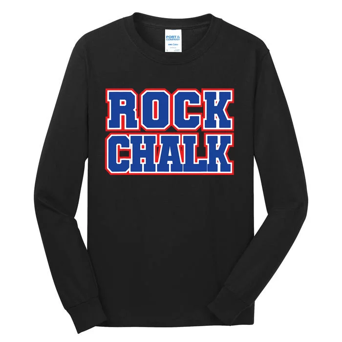 Rock Chalk Blue & Red Apparel Cool & Classic Rock Chalk Gear Tall Long Sleeve T-Shirt