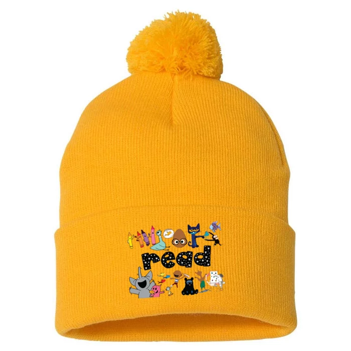 Read ChildrenS Books Teacher Pom Pom 12in Knit Beanie